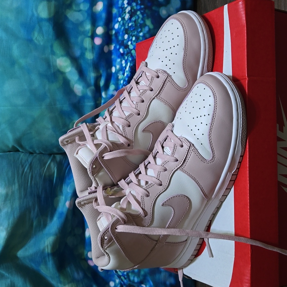Nike Dunk High, women 9, phantom pink/rose
